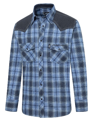 Chemise   western HANK BLUE