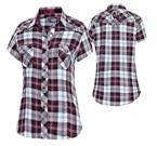 Chemise country PASADENA rouge Short