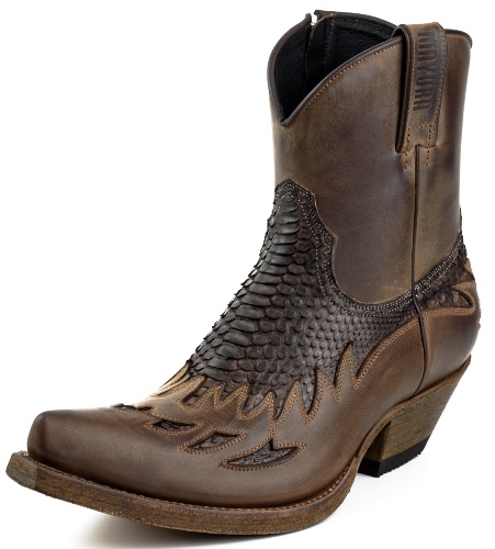 Santiag MAYURA 12 PYTHON TESTA MATE 296 - 100% Cuir avec Python naturel -  Modèle Homme