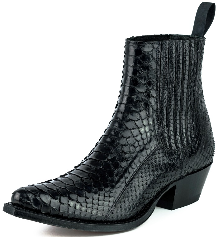 Bottines femme python clearance noir