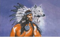 Drapeau INDIEN LOUP