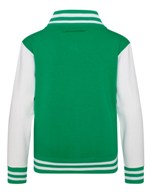 Veste Universitaire JH043 Vert Kelly & Manche Blanc