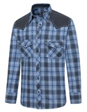 Chemise   western HANK BLUE