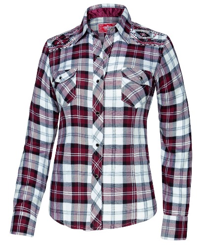 Chemise country PASADENA ROUGE