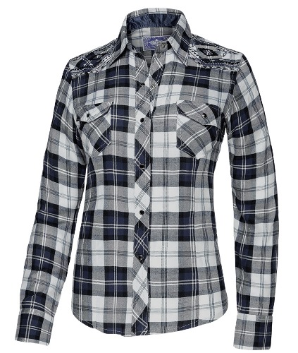 Chemise country PASADENA  BLEU